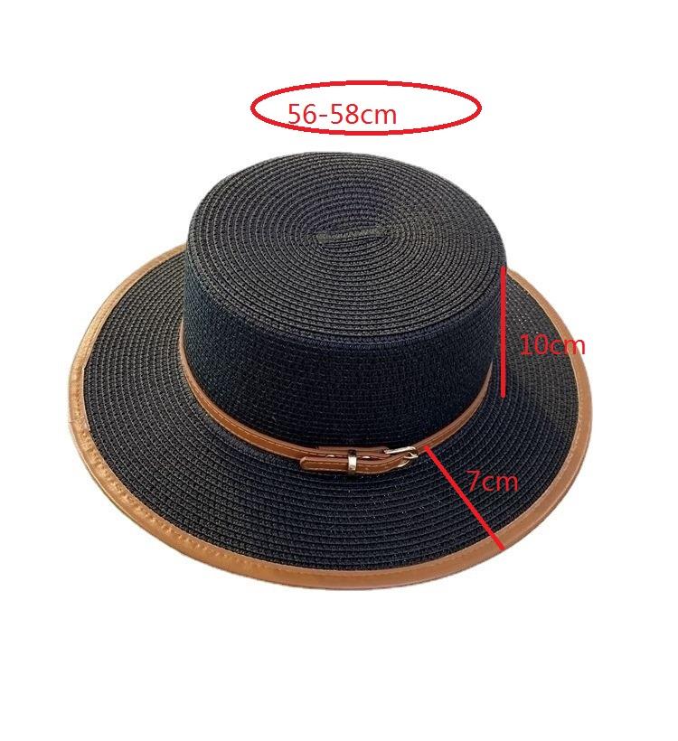 Sun Hats For Women Men Caps Flat Top Wide Brim Straw Hat Summer Beach Casual White Straw Hat Gorras Para Mujer