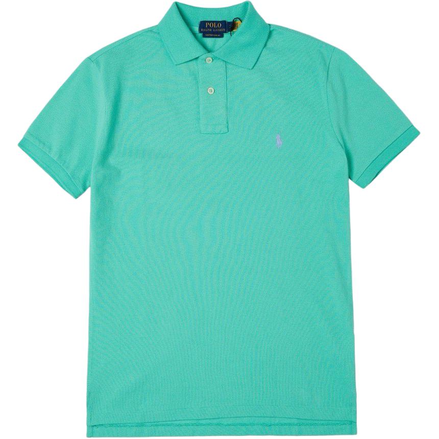 

Polo Ralph Lauren SS23 Однотонная рубашка поло с коротким рукавом и вышитым логотипом, мужские топы светло-зеленого цвета 710680784-323 XL
