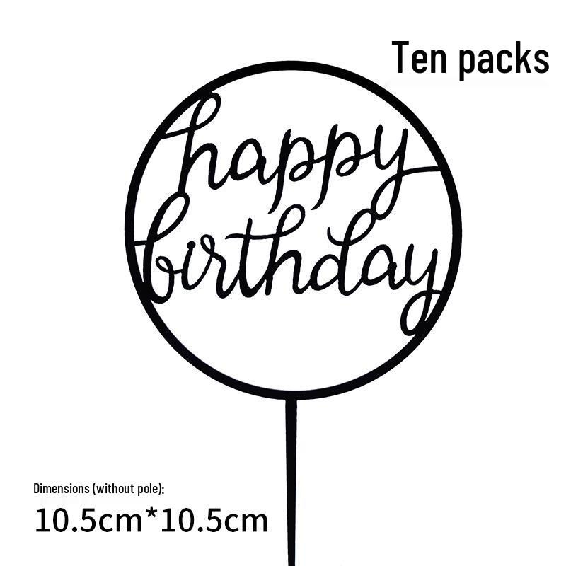 50-Pack Acrylic 'Happy Birthday' Cake Toppers - Popular Party Decorations with Free Shipping