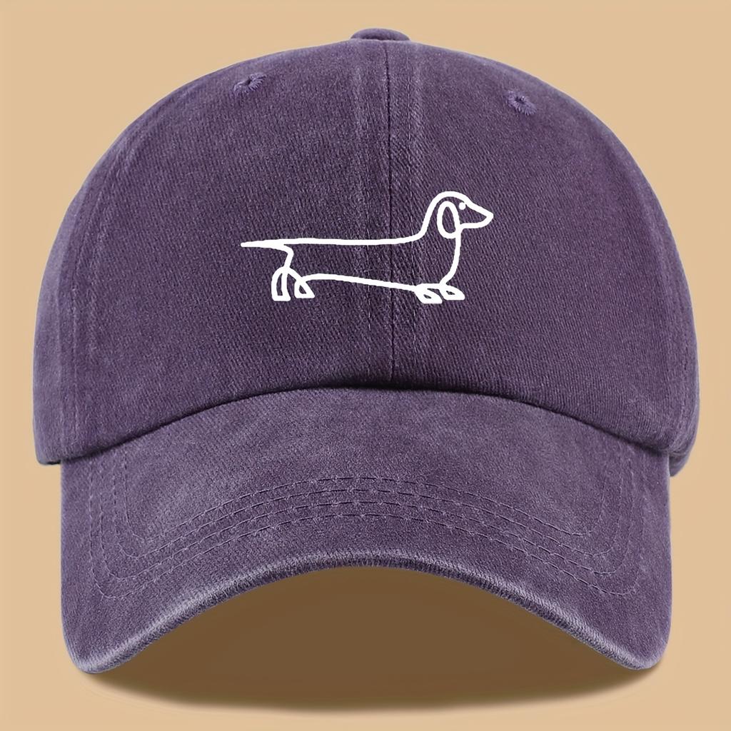 Simple Dog Print Baseball Cap, Versatile for Both Men and Women, Suitable for Outdoor Travel As a Hat