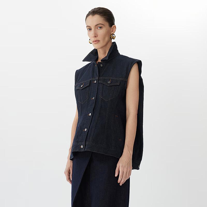 JNBY 2025 Spring Loose Lapel Denim Vest