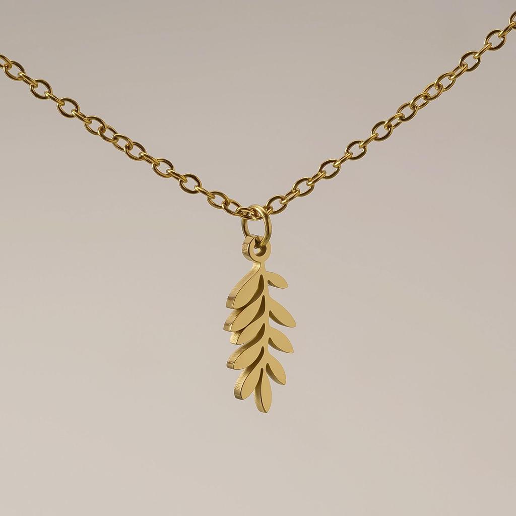 Spring Leaves Cross Pendant - Handmade Stainless Steel Jewelry for DIY Necklaces & Bracelets