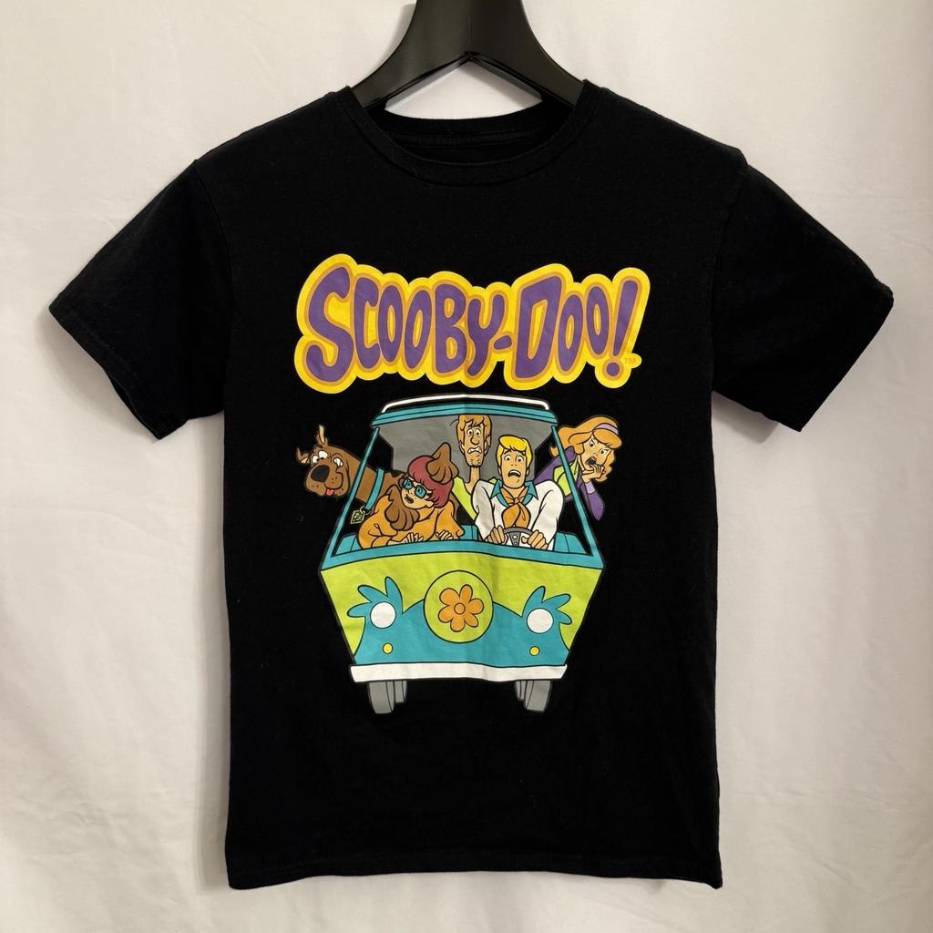 Scooby-Doo! 100% Cotton T-shirt Mens Tees Top Medium Black Mystery Machine Shaggy Daphne Velma Fred