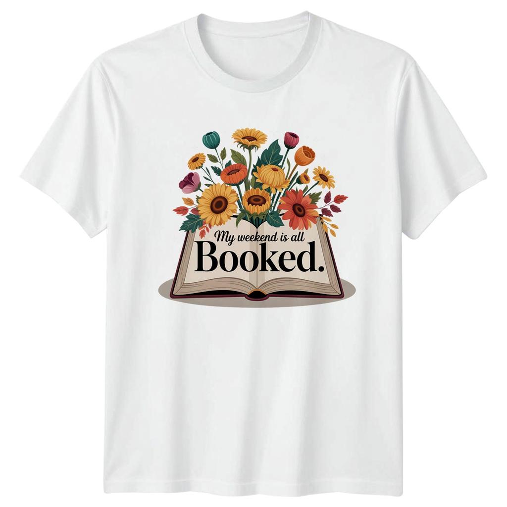 My Weekend Is All Booked Reading Hobbies Mens T-Shirt Womens Tee Graphic Top