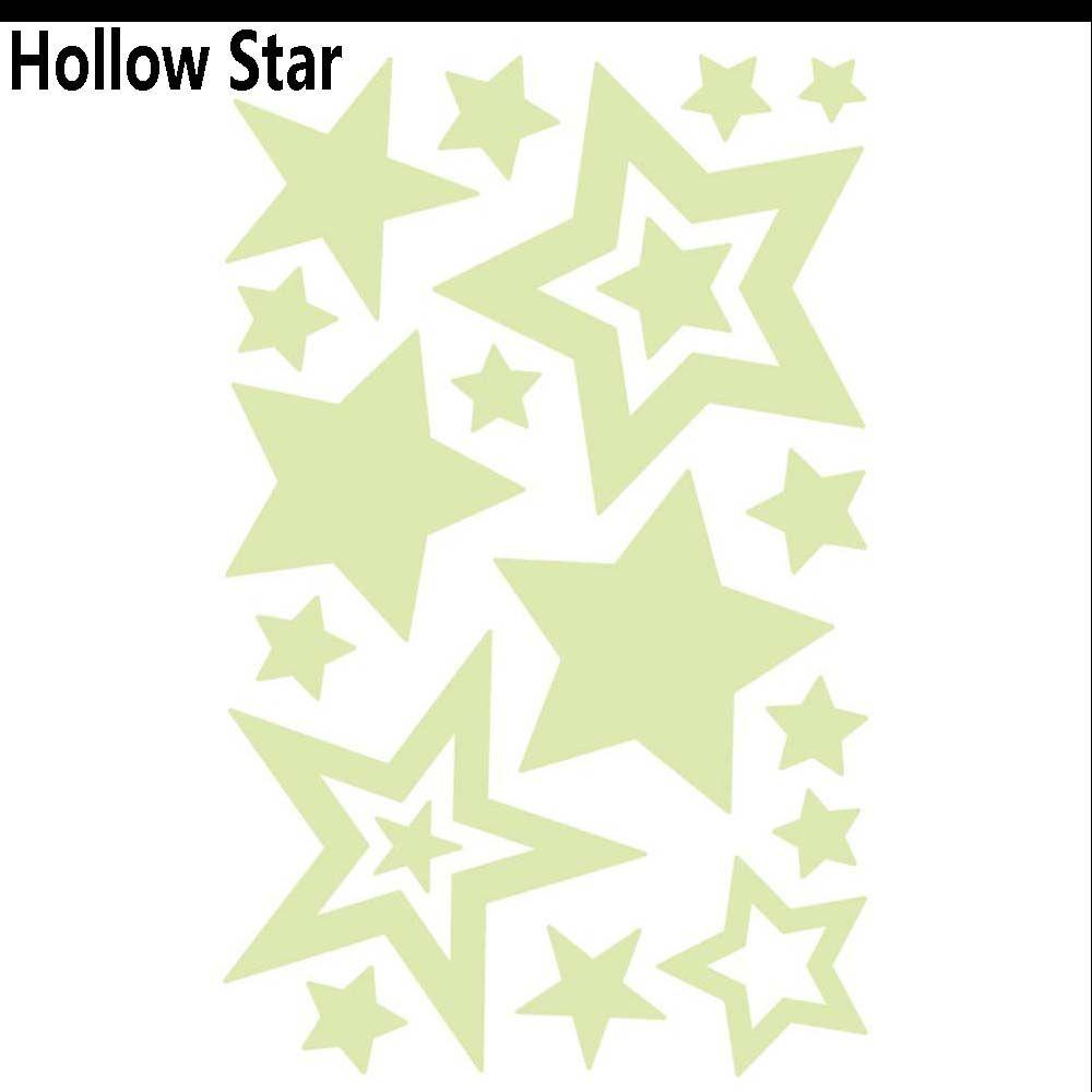 202Pcs Fluorescent Wall Sticker Glow In Dark Decal Stickers Stars Dots Bubble 3D Bedroom Ornament  Luminous DIY Kids Room Decor