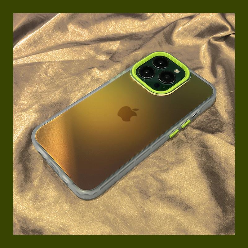 

Подходит для чехла для телефона Apple 16 с лазерным градиентным цветом, матовый чехол для защиты от падений iPhone15proMax 14 iPhone7P/8P