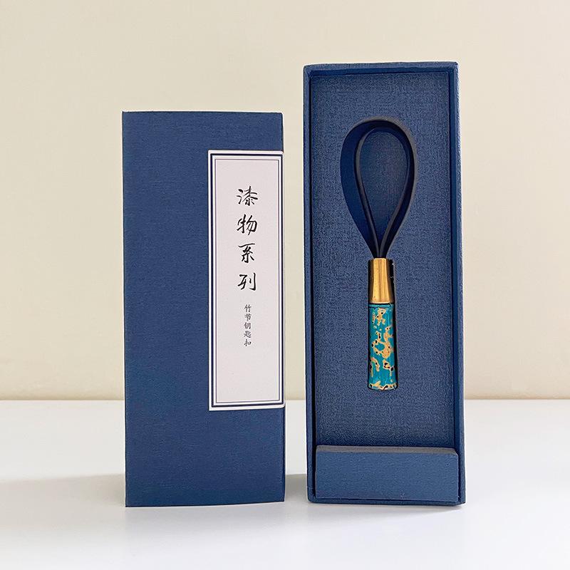Traditional Handicrafts, Antique Style, Aromatic Keychain, Wooden Pendant, Hanging Rope, Green Pine Keychain