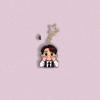 7pcs BTS Formal Suit Cartoon Acrylic Keychain, Bangtan Boys Cartoon Figure Keyring with Gold Star Charm, Kpop Idol Bag Accessory for ARMY Fans