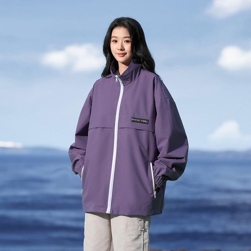 Outdoor Waterproof Stand-up Collar Jacket for Men's Spring and Autumn New American Windproof Mountaineering Jacket for Teenagers