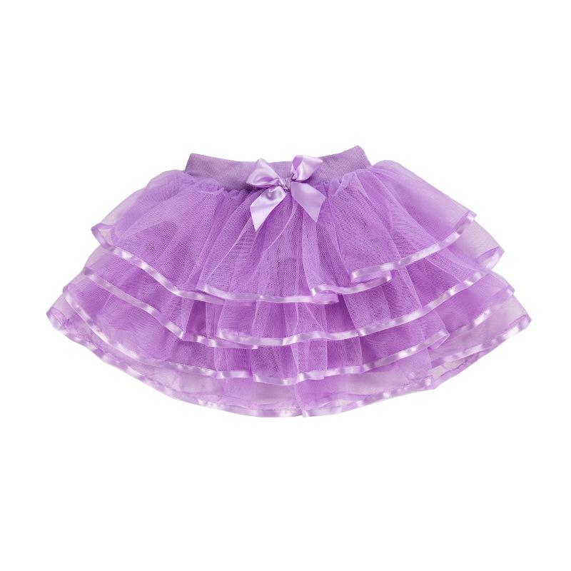 Versatile Girls' Princess Gauze Skirt - Layered Cake Design for All Seasons in Korean Style