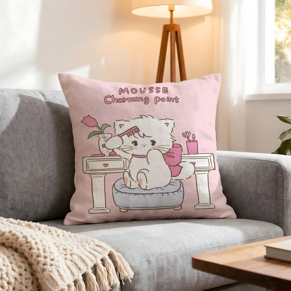 Character Mikko Cushion Cover 1Pcs Decorative Covers Soft Cushion Case For Sofa Couch Decor 40X40 45X45 Pillowcases