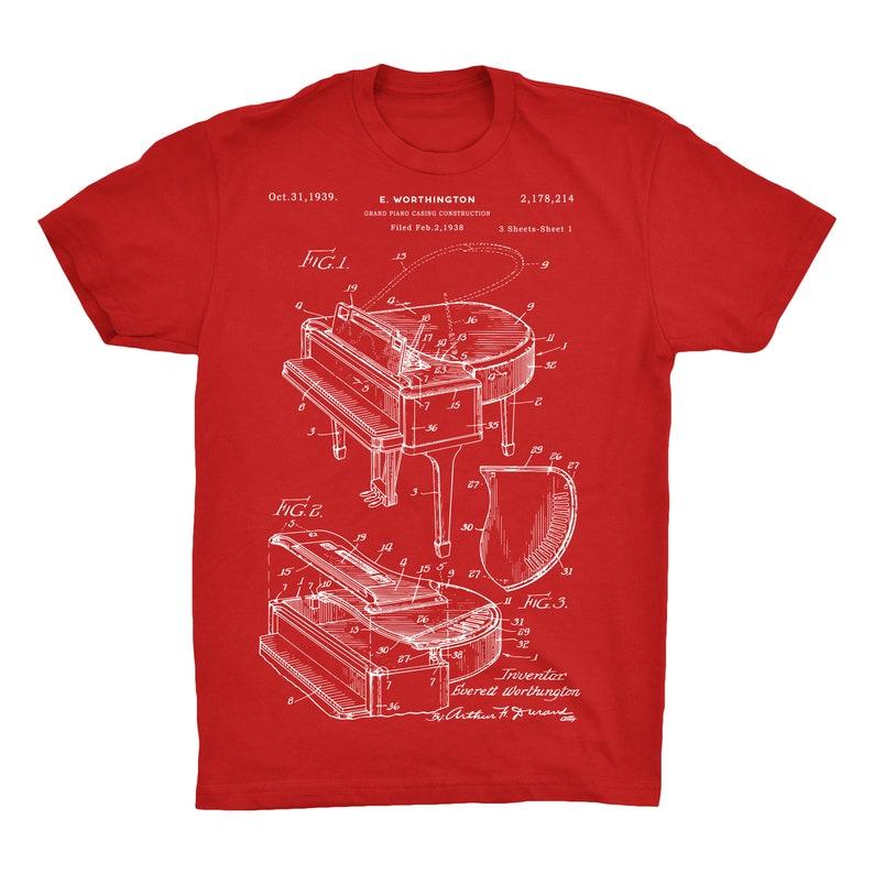 Piano Patent Leather T-shirt Soft Quality Cotton T-shirt Soft and Comfortable Personality Deconstructed Casual Short Sleeve Tops