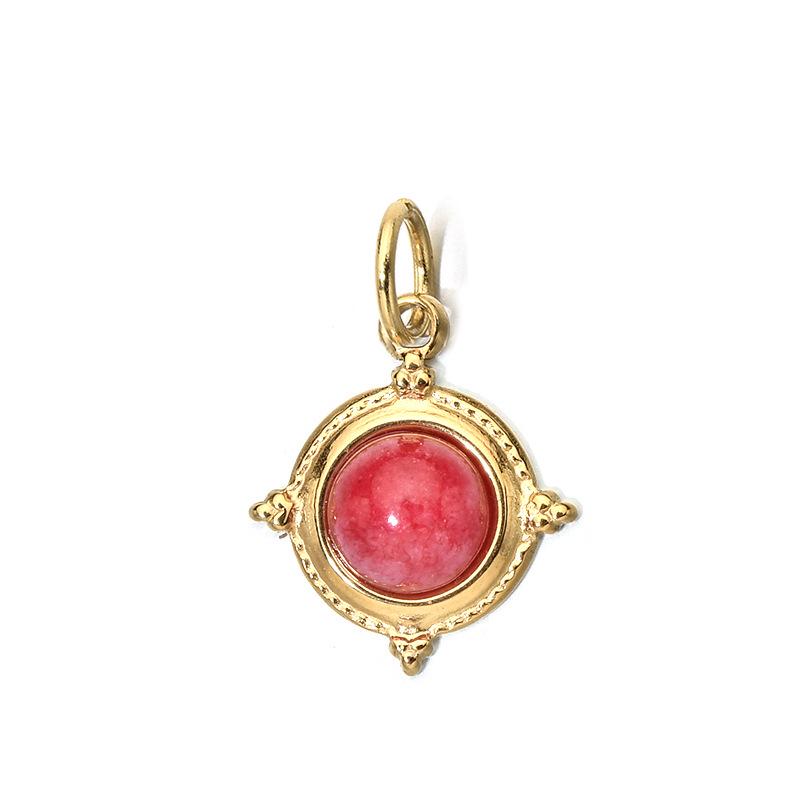 Red Tiger Eye Stone Stainless Steel Pendant Necklace Bracelet Charm Jewelry Accessories