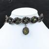 Dragon Bloodstone Necklace Copper Wire Wrapped Necklace Adjustable Chain Necklace Gemstone Copper Wire Jewelry Handmade Necklace For Gifts