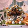 Yousheng Halloween Acrylic Table Sign 2D Acrylic Ghost Pumpkin Tree Witch Plaque for Home Office Desk Tiered Tray Decor