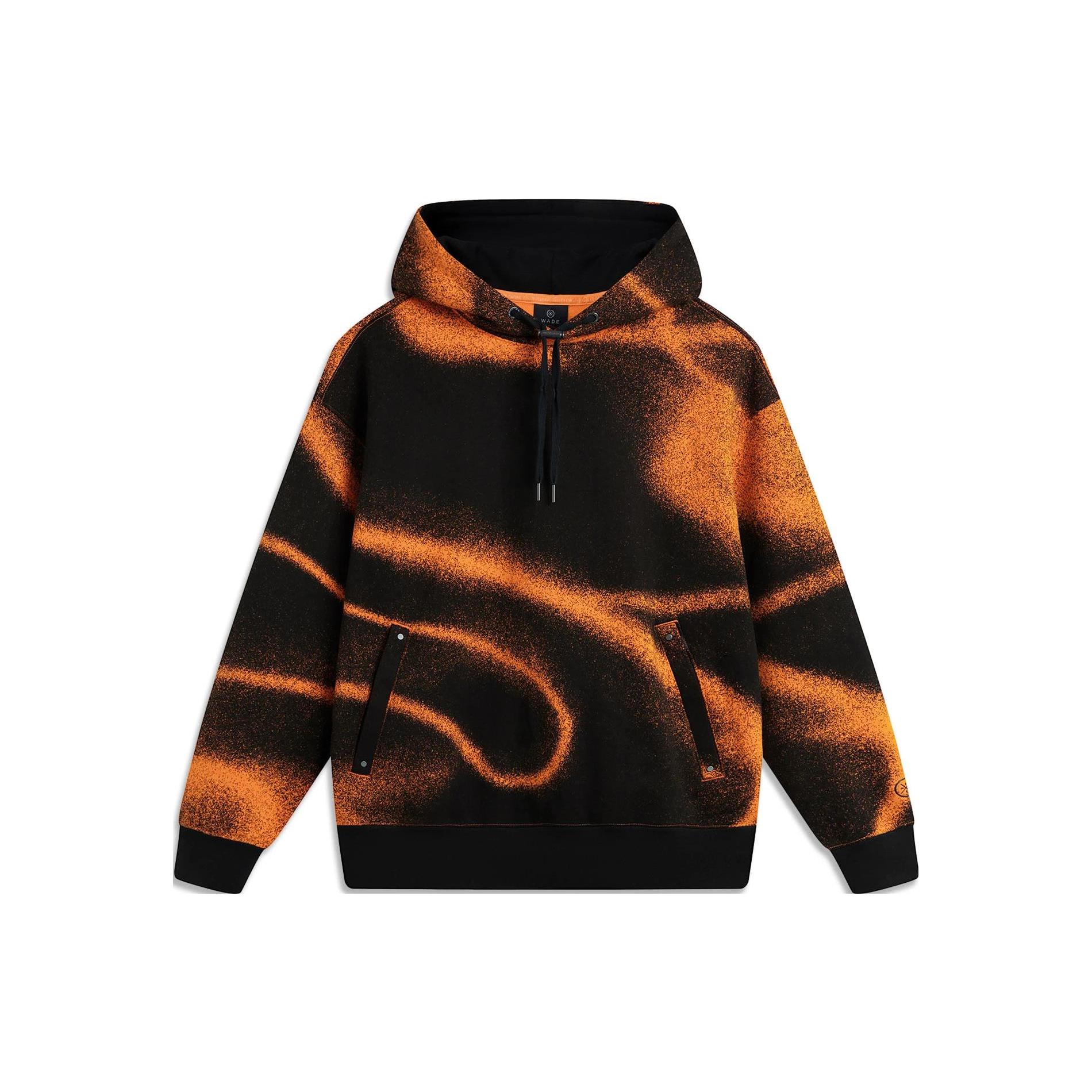 Li Ning Wade Collection Sweatshirt Unisex Black Intense Orange AWDTD23-6 M