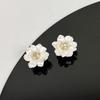 Pearl Mosquito Coil Disc Ear Clips: No-Pierce, Elegant French-Style Earrings for Women