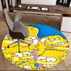 Simpsons Family Chair Mat - Round Carpet for Home Decor, Office, Living Room