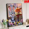 Disney Pearl Painting DIY Zootopia Judy and Nick Pearl Art Painting Pearl Gem Painting, Home Wall Decoration Crafts