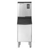 Kommerzielle Eiswürfelmaschine, 136 kg/24 h Eiswürfelmaschine mit 136 kg Edelstahl-Aufbewahrungsbehälter, Automatische Selbst reinigende Eiswürfelmaschine mit Touchscreen für