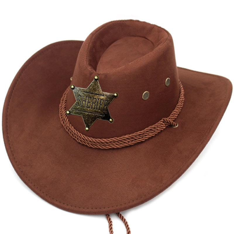 Western Cowboy Hat Spice Girl American Vintage Knight Hat Men's and Women's Outdoor Camping Photo Shade Sunscreen Hat Big Eaves