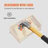 Drywall Flat Box Handle, 40''-64'', Anodized Aluminum Flat Finishing Extension Handle, 5-Section Length Adjustable, Non-slip Grip and 360° Painting