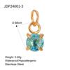 Elegant Gold December Birthstone Pendant Charm Fashion Jewelry Accessories for Women