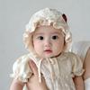 Sweet Strawberry Lace Baby Hat for Girls, Sun Protection Spring/Autumn