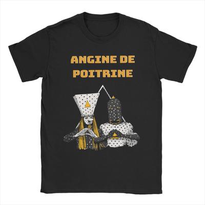 Angine De Poitrine Rock Band TShirt Beach  YK Funny TShirts  Cotton Hippie Tee Shirt For Unisex Custom DIY Clothing