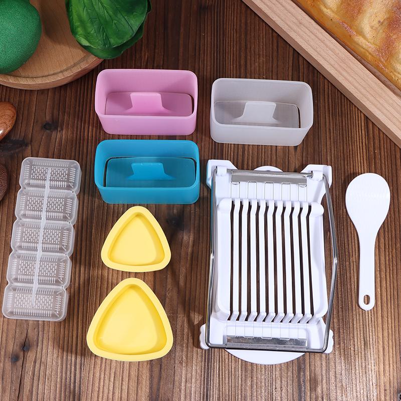 Onigiri Mold And Rice Paddle Food Utensils For Kitchen Kit Sushi Press Mold Diy Bento Accessories Rice Balls Sushi Snacks