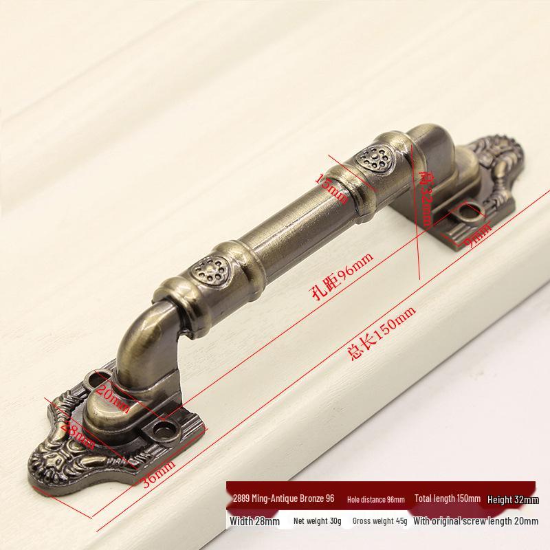 

Античная медная накладная ручка для дверей и окон