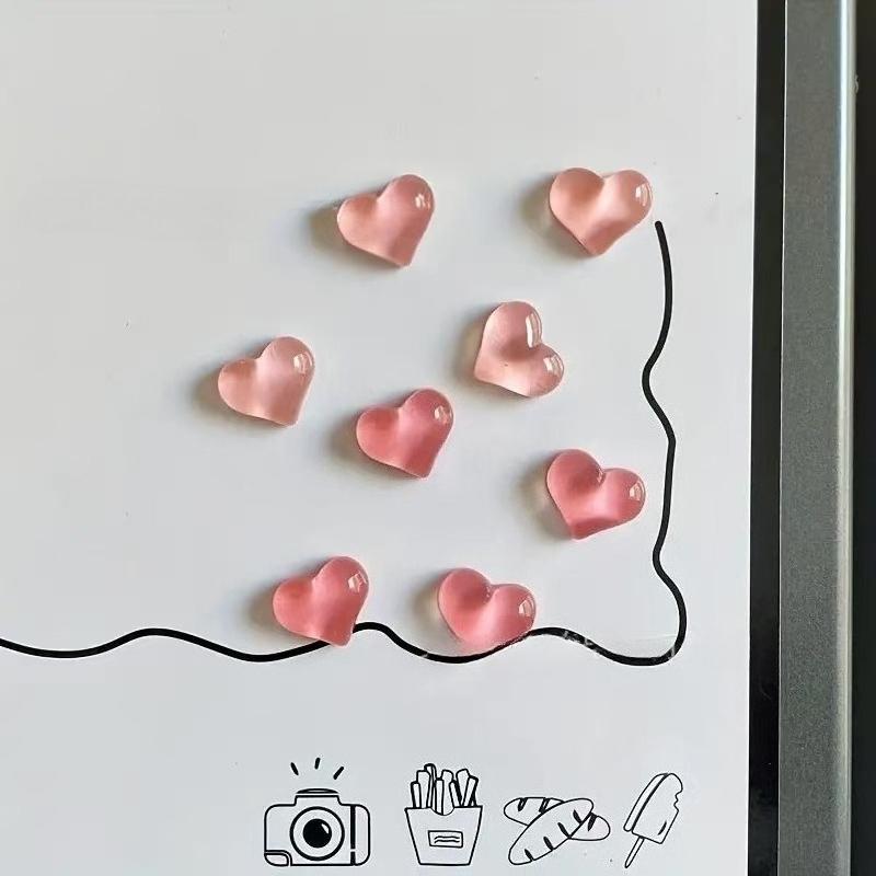 10pcs Vintage Macaron Heart Fridge Magnets Photo Wall Decor DIY Mini Home Accessories Fridge Magnets Decoration