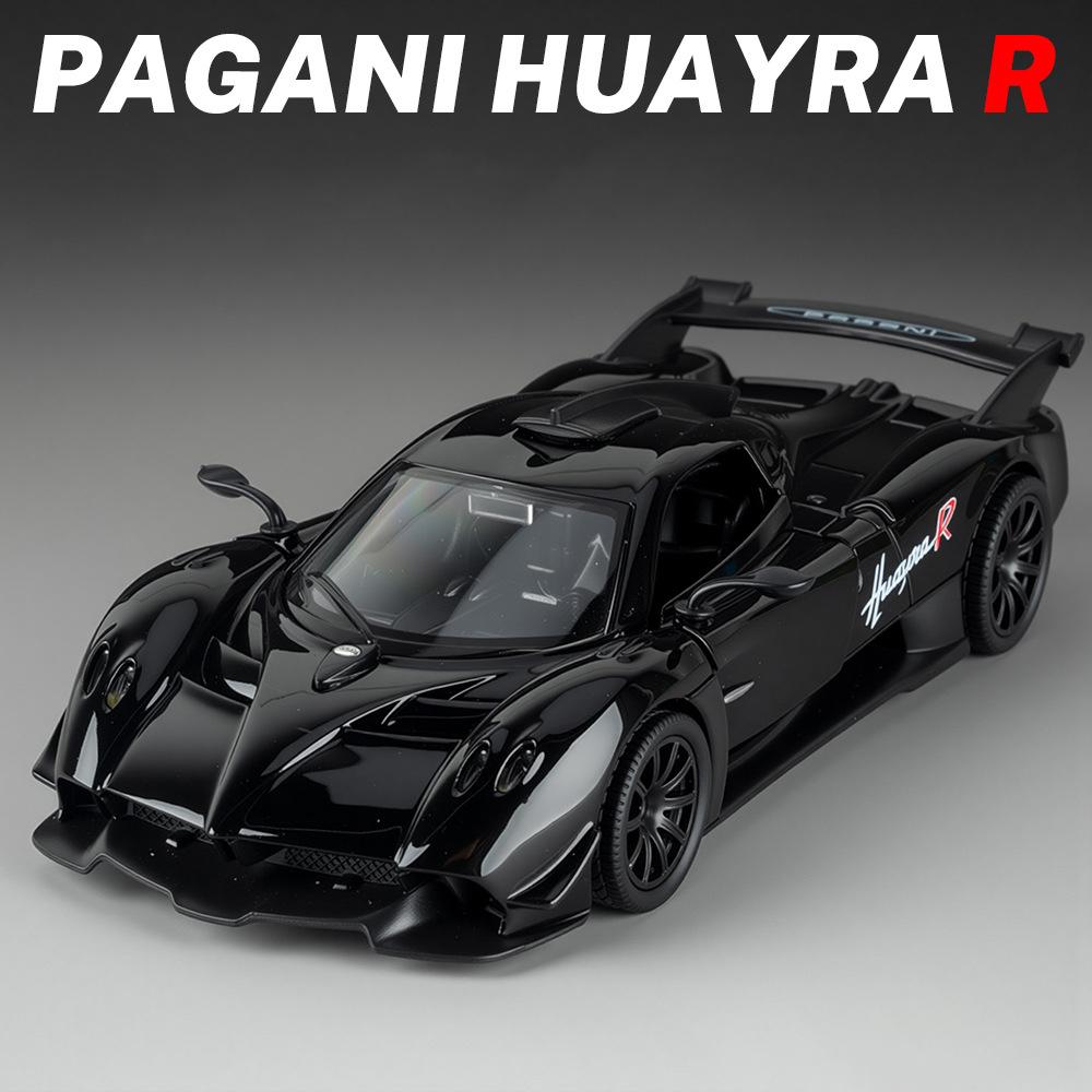 1:32 Pagani Huayra R Supercar Alloy Car Model Sound and Light Pull Back Children's Toy Collectibles Birthday Gift