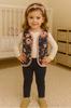 Warm Girls' Vest116 Sleeveless Fleece Jacket English Rose