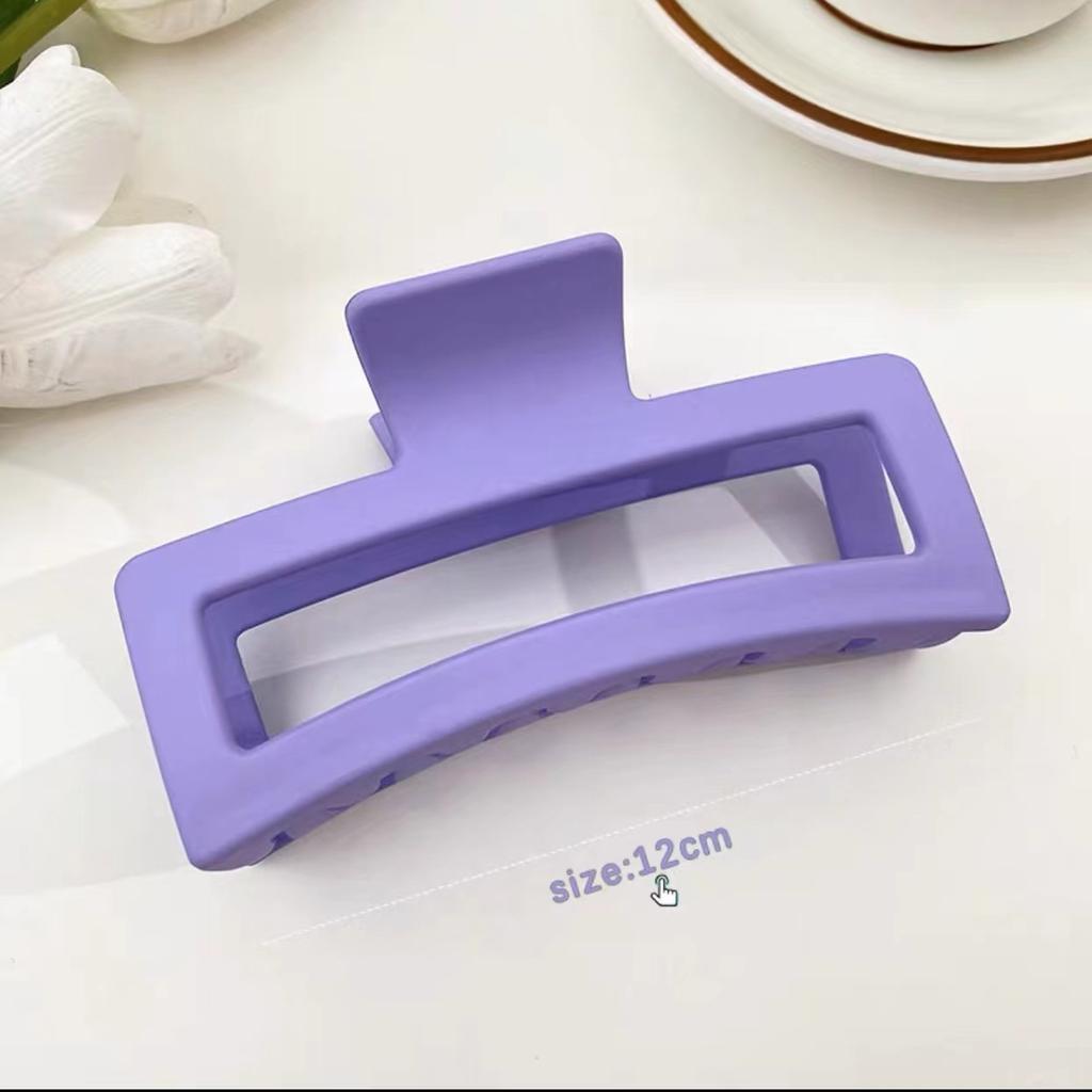 Korean Large Solid Hair Claw Elegant Hairpins Barrette Crab Hair Clips For Women Girls Square Headwear Hair Accessories Jewelry