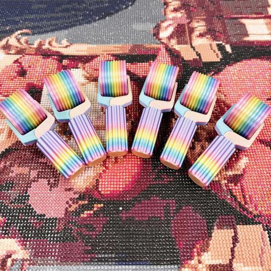 2 Stuks Strass Kunst Roller Afneembaar Draagbaar Strass Borduur Schilderen Handheld Roller DIY Strass Project Persgereedschap Accessoires