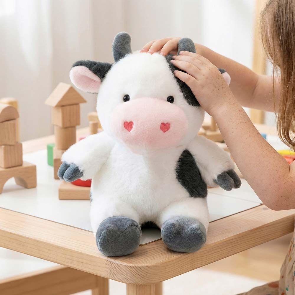 Fluffy Cow Stuffed Plush Doll Cartoon Cow Plush Toy Animals Cow Toys  Kids Toy