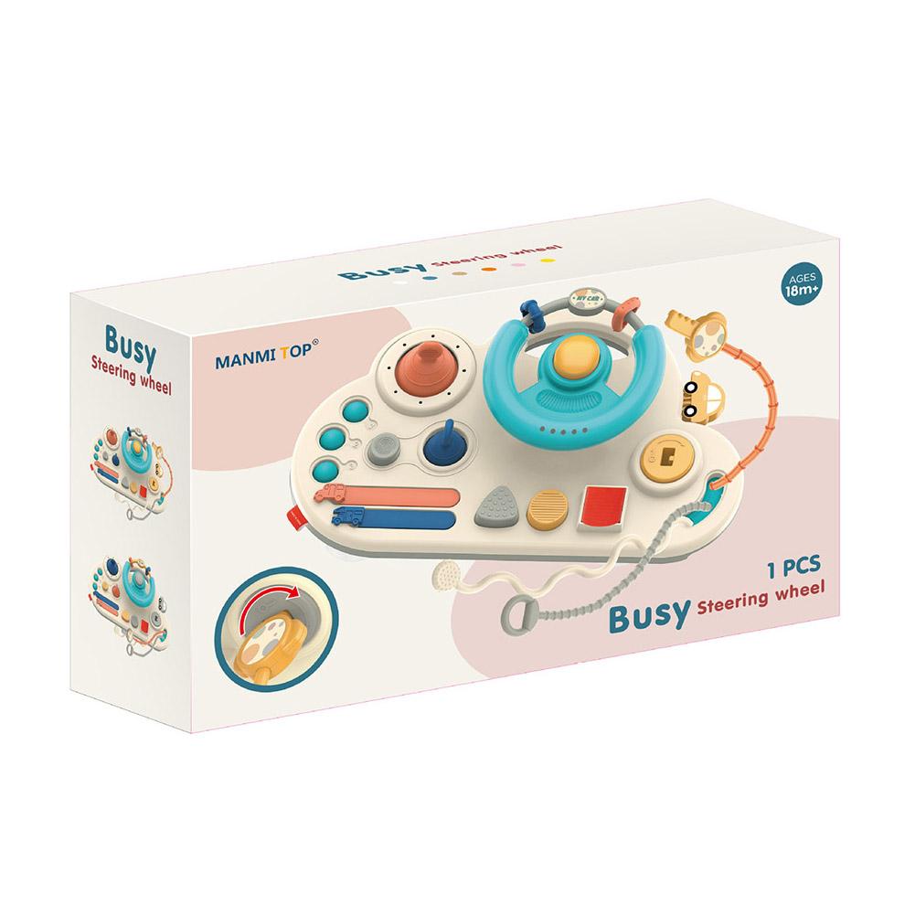 Sensory Board Steering Wheel Toy Sensory Toys Pretend Play Driving Toy Montessori Toy for Toddlers 1-3 Gifts for Boys Girls