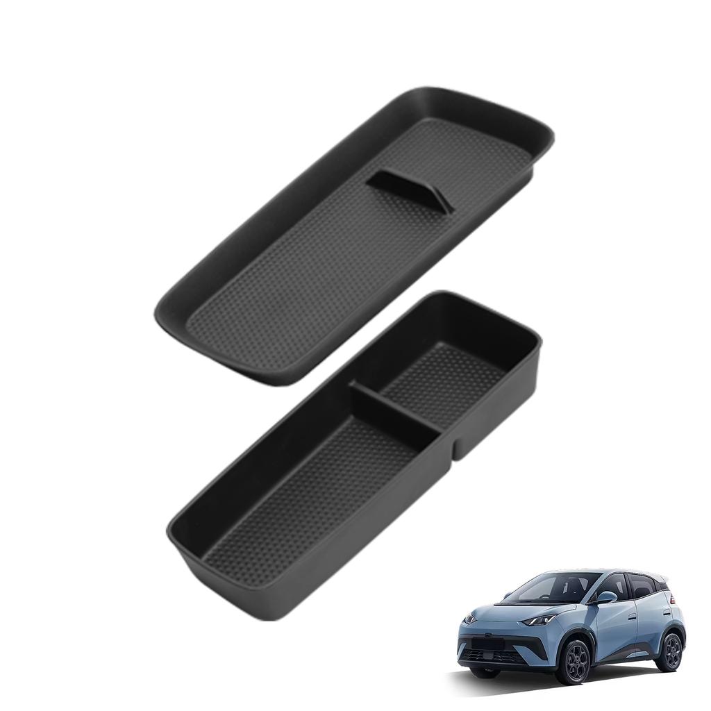 Smabee Left Drive For Byd Seagull - Tpe Rear Center Console Storage Box Behind Armrest Organizer Tray Accessories Black