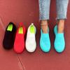 Women's Breathable Slip-On Platform Sneakers  Cushioned Comfort Low-Top Casual Shoes with Non-Slip EVA Sole Cushioned Comfort Sole