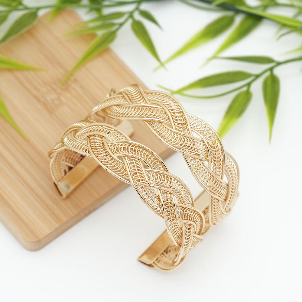 Women's Open Cuff Bangle Bracelet Adjustable Opening for Everyday Wear