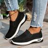 Women's Casual Sports Shoes Comfortable Mesh Lace Up Women's Sports Shoes Wedge-shaped Thick Women's Vulcanized Sports Shoes