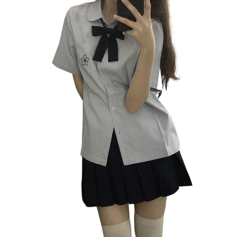 Sakuragi Kita Embroidered Blue JK Summer School Uniform Shirt