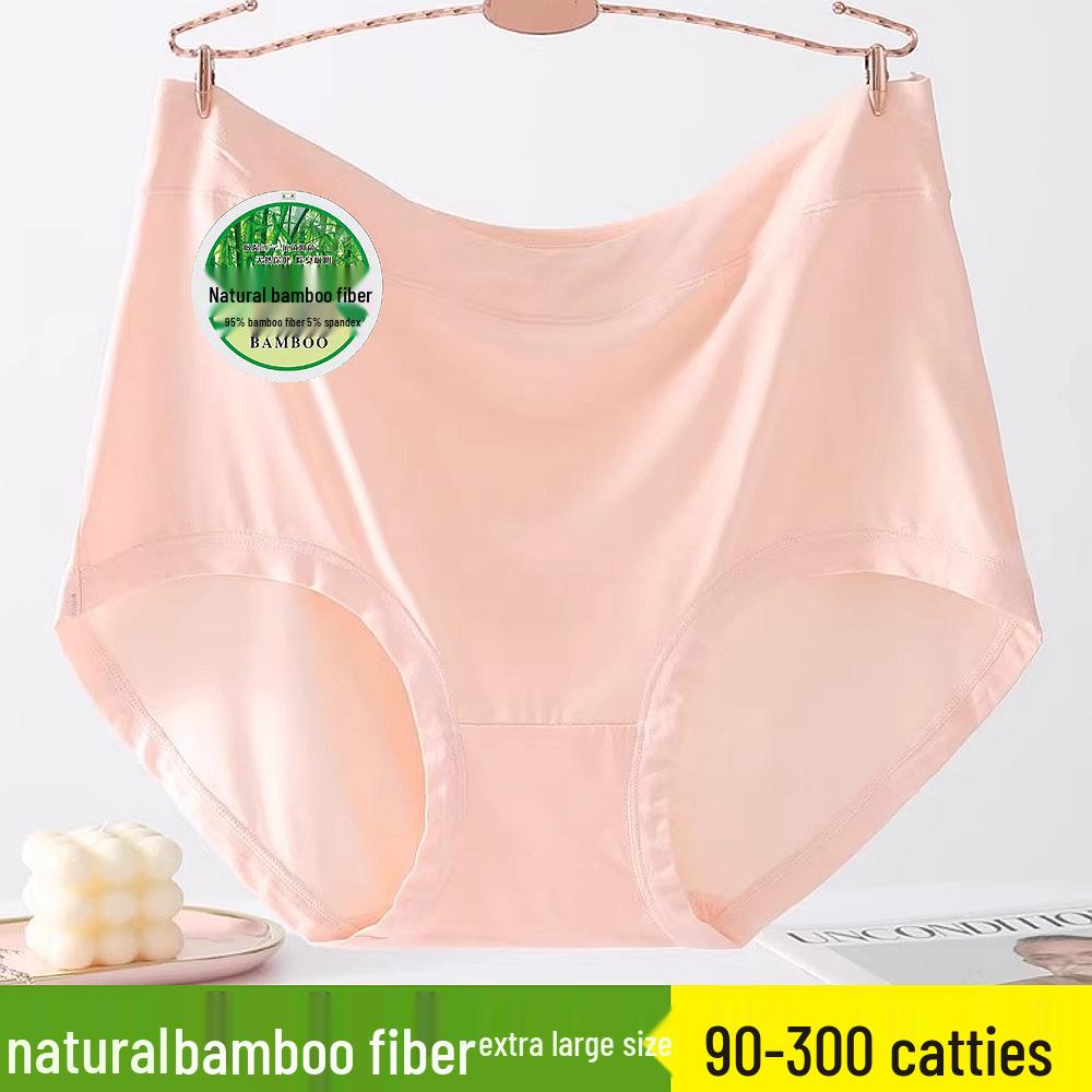 Plus Size Women's Bamboo Fiber Mid-High Waist Panties - Breathable, Antibacterial, Comfortable, Hip-Hugging, Mom Briefs.