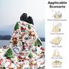 1PC Christmas, festiveOutdoor Flannel Blanket - Soft Plush Decor for Picnics, camping, Bedroom, Playroom, Office, or Lunch Break 1353A