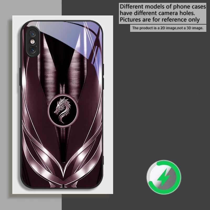 

Golden dragon pattern gray For iPhone 17 Pro Max 16E 15 Pro 14 13 Plus 12 mini 11 XR Xs 7 8 16 Air For Magsafe Glass Phone Case iPhone 8