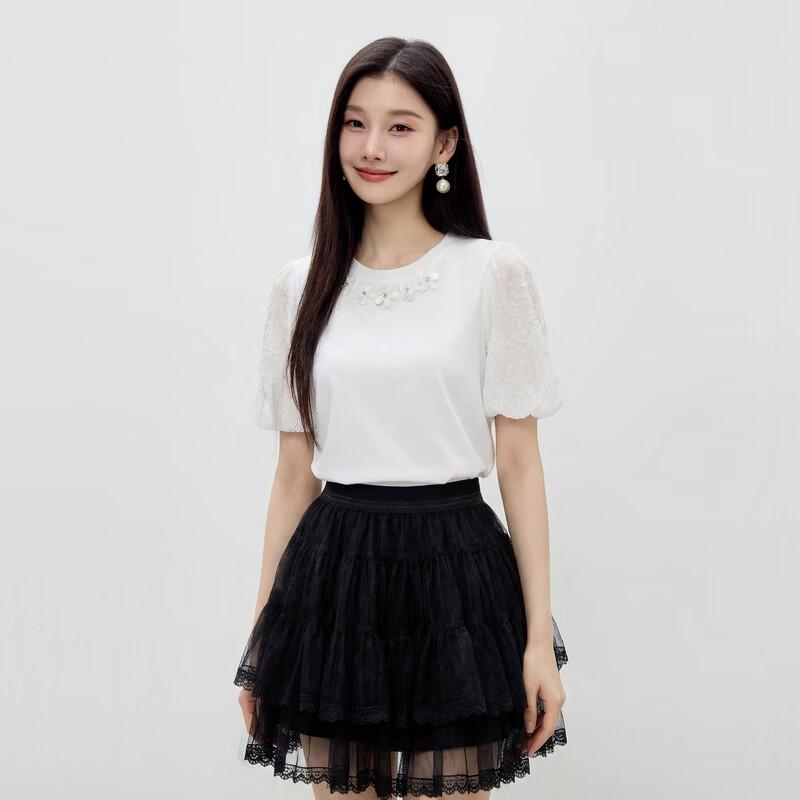 Dámské ležérní tričko s nabíranými rukávy