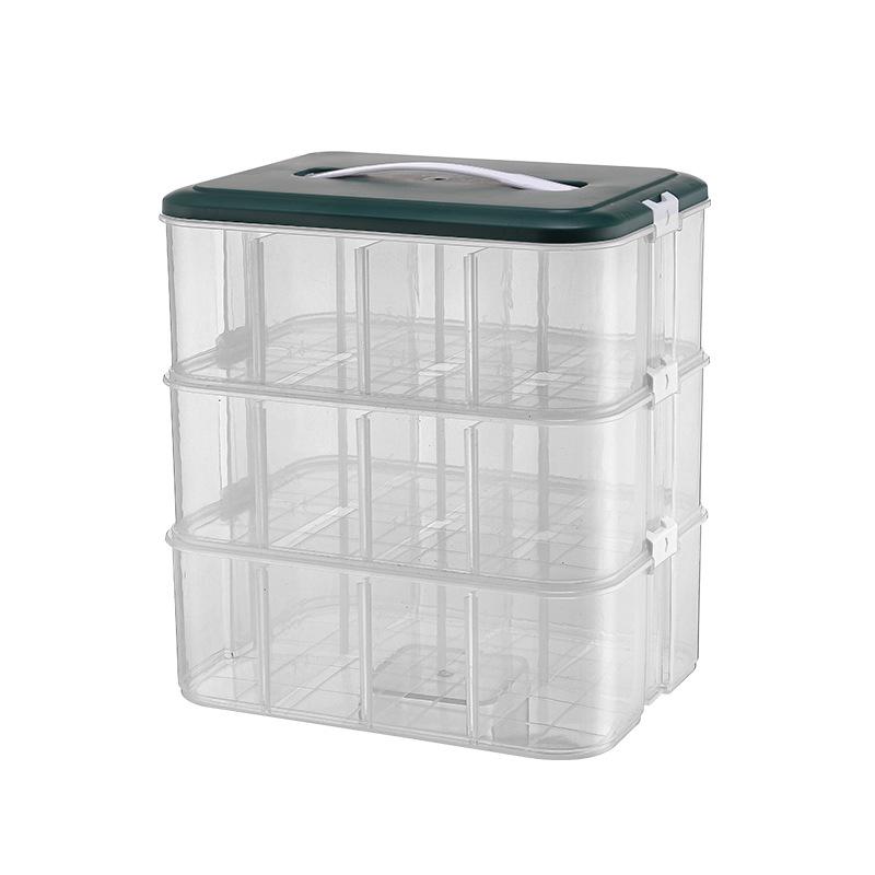 Large Transparent Toy Storage Box with Lid for Children's Building Blocks and Lego Organizer