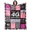 40th Birthday Milestone 1986 Born Year Flannel Fleece Blanket 60x80 Inch