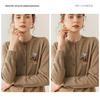 Women's Cashmere Round-Neck Sweater Cardigan - Loose, Cozy Autumn/Winter Knitwear.